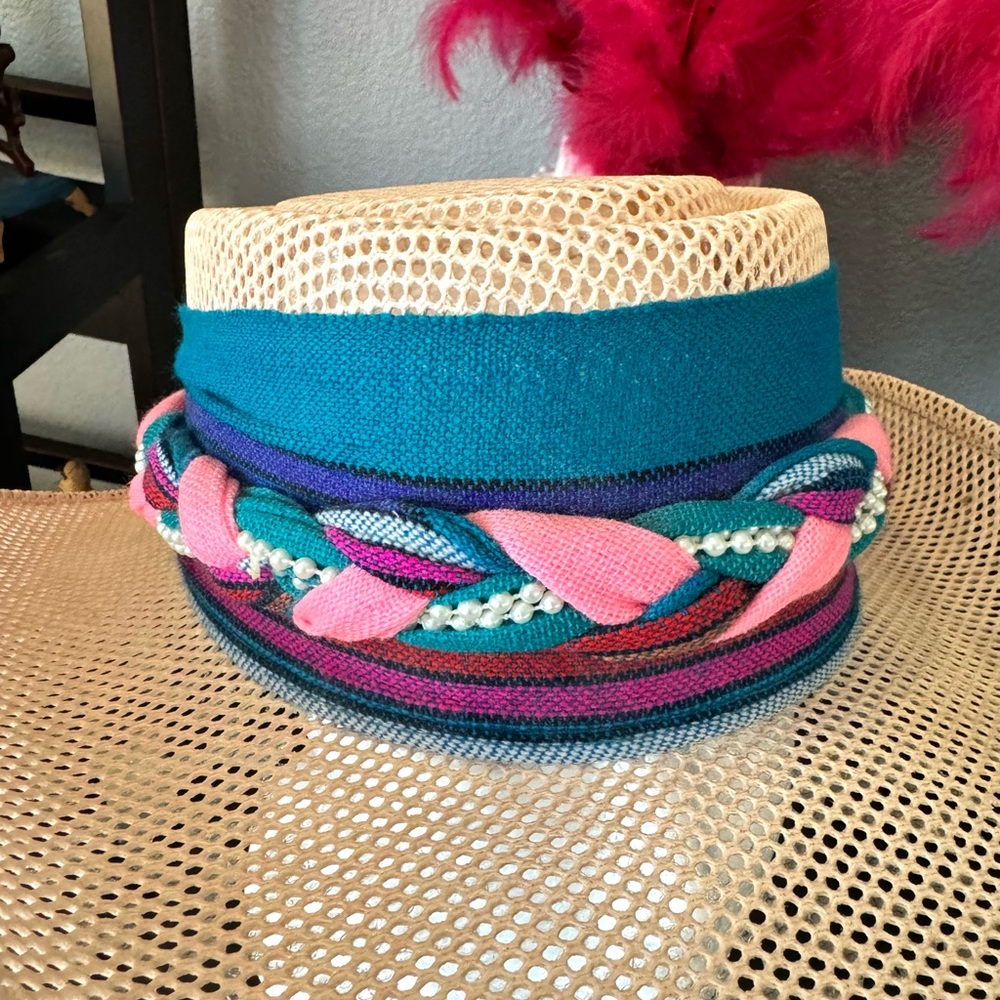 Vintage Woven Embellished Braid Hat - Picture 7 of 12
